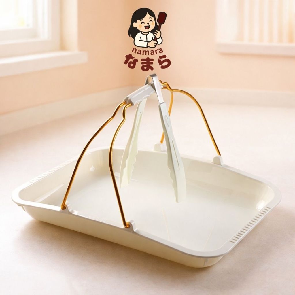 Namara Nampan Roti Bakery Tray Display dengan Penjepit Roti Kue Snack Food Serving Tray Plastik Prem