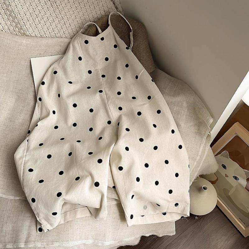 Buku harian pakaian bayi lucu COD Jumpsuit Polka Dot Anak Celana Lebar Longgar