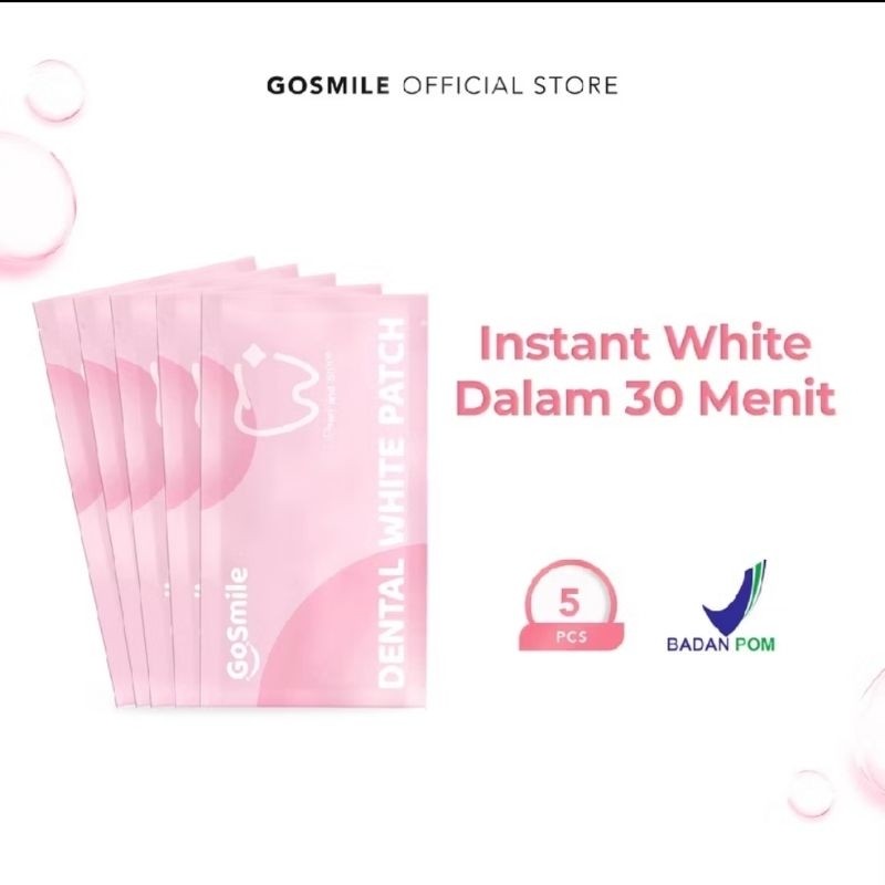NJB - GO SMILE DENTAL WHITE PATCH - UNTUK MEMUTIHKAN GIGI SEPERTI BLEACHING DENGAN GLYCERIN MENTHOL 
