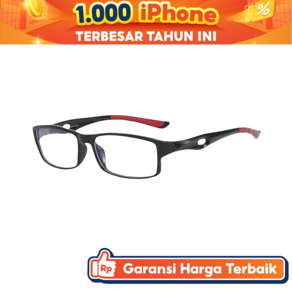 (Grosir@6.800) Kacamata Baca #RM Lensa Plus +1.0 s.d +4.0 Pria Wanita Fashion Glasses GR8031