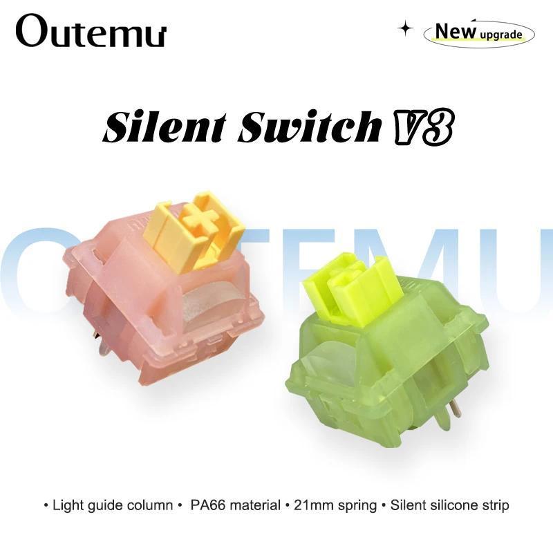 Outemu Silent Peach V3 Switch Lubed Silent Lemon V3 Switches Mechanical Keyboard Linear Tactile 5Pin