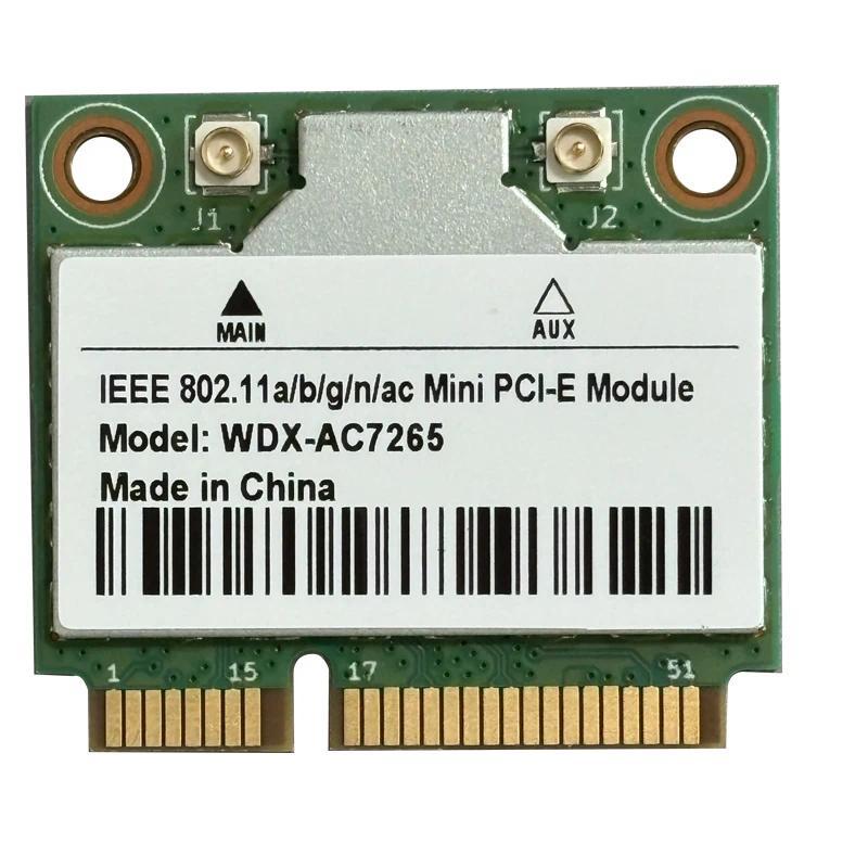 network card wifi adapter  AC7265 Dual Band mini PC-E WIFI CARD7265AC 802.11ac 2x2 WiFi +  Bluetooth