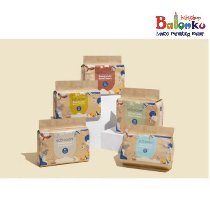newEco Boom Bamboo Diaper - Popok Tape Bayi Eco Friendly Diaper - Tape M 32prenium - Tape NB 34