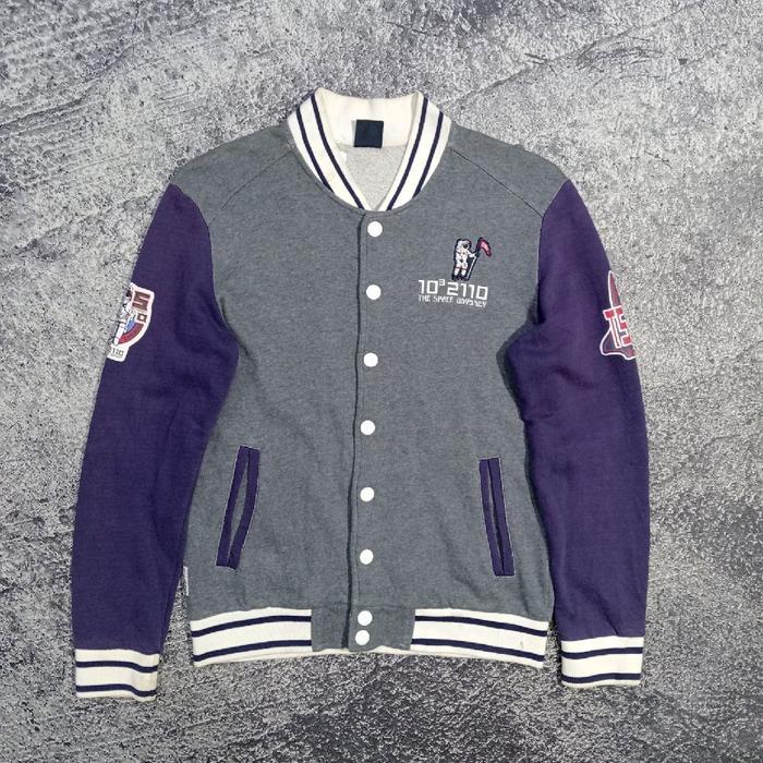 Jaket varsity NII three colour casual murah size m