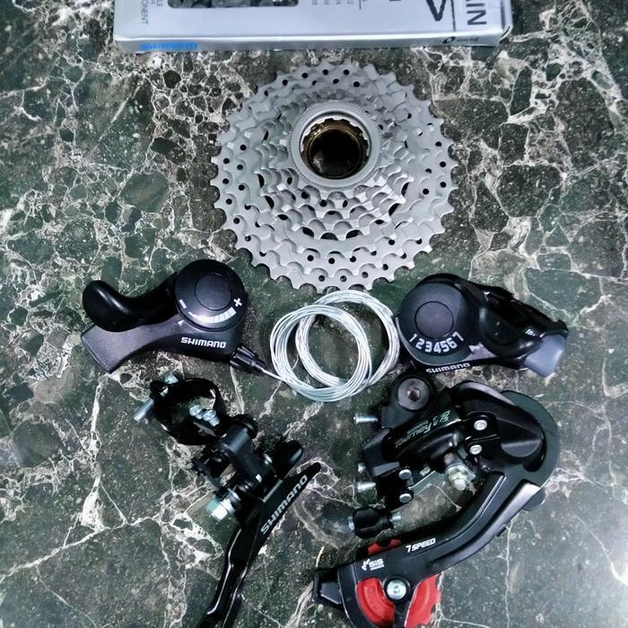 Ready Groupset grupset Shimano Tourney TZ 3 X 7 Speed MTB RB Minion Seli - Tanpa RD dan FD