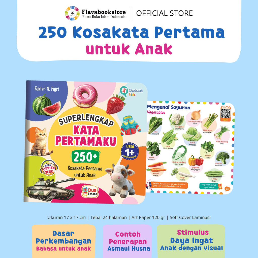 Superlengkap Kata Pertamaku - Buku Bayi Usia 6 Bulan sd 3 Tahun Disertai Audio Cerita Seru