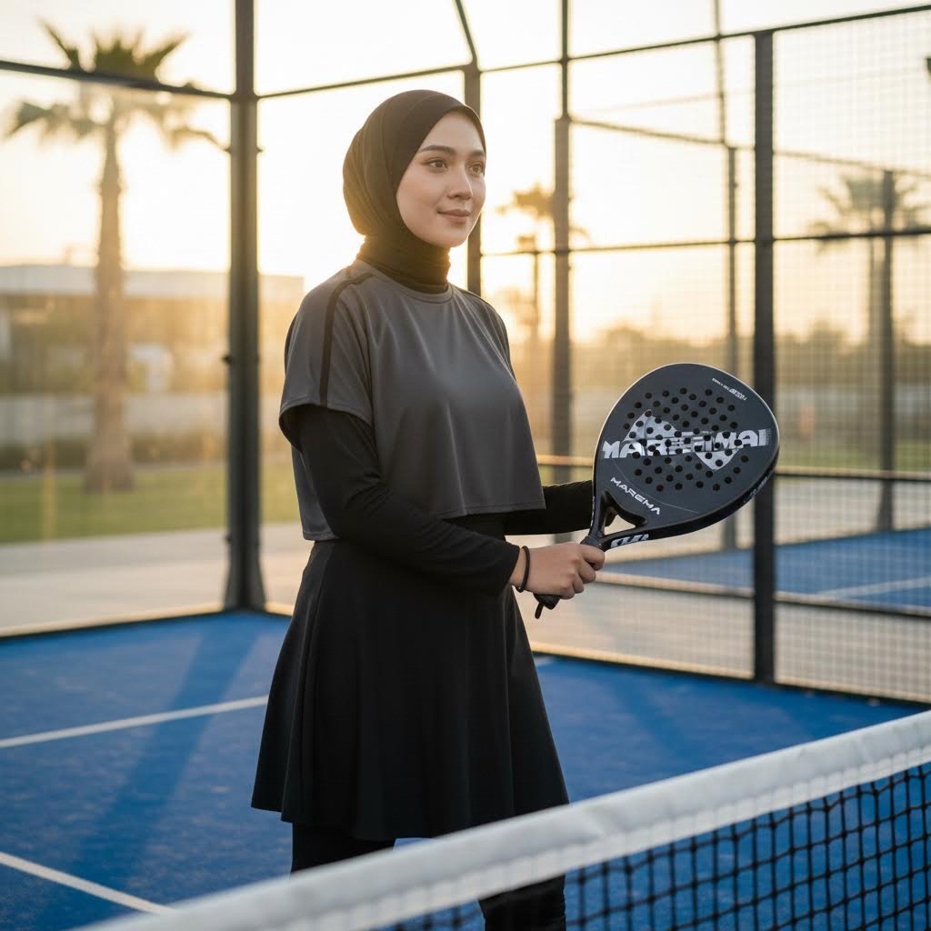 Sport Set Muslimah Rok Wanita Hijab Olahraga Setelan Jersey Senam Celana Lari Sport Kiara