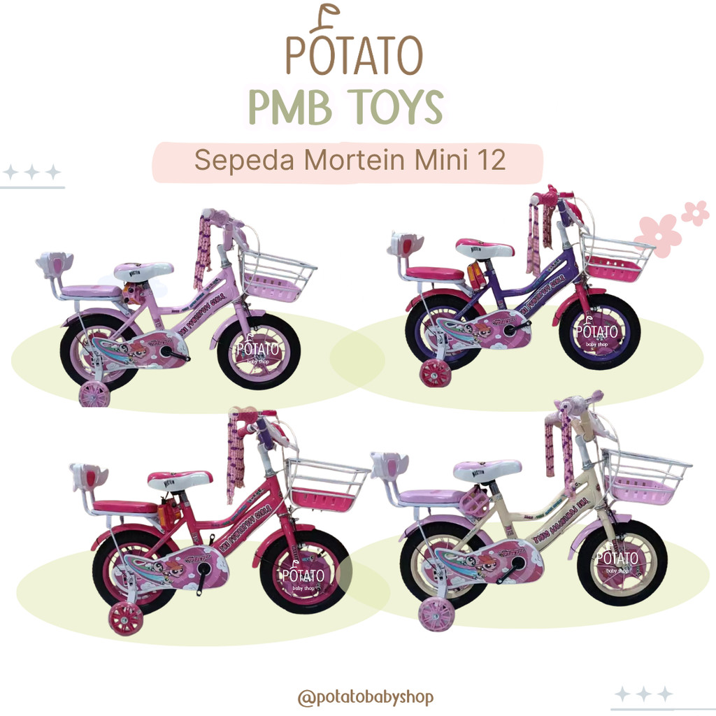 PMB TOYS Sepeda Mortein Mini 12 (MN 711)/ Sepeda Anak Perempuan Pmbtoys