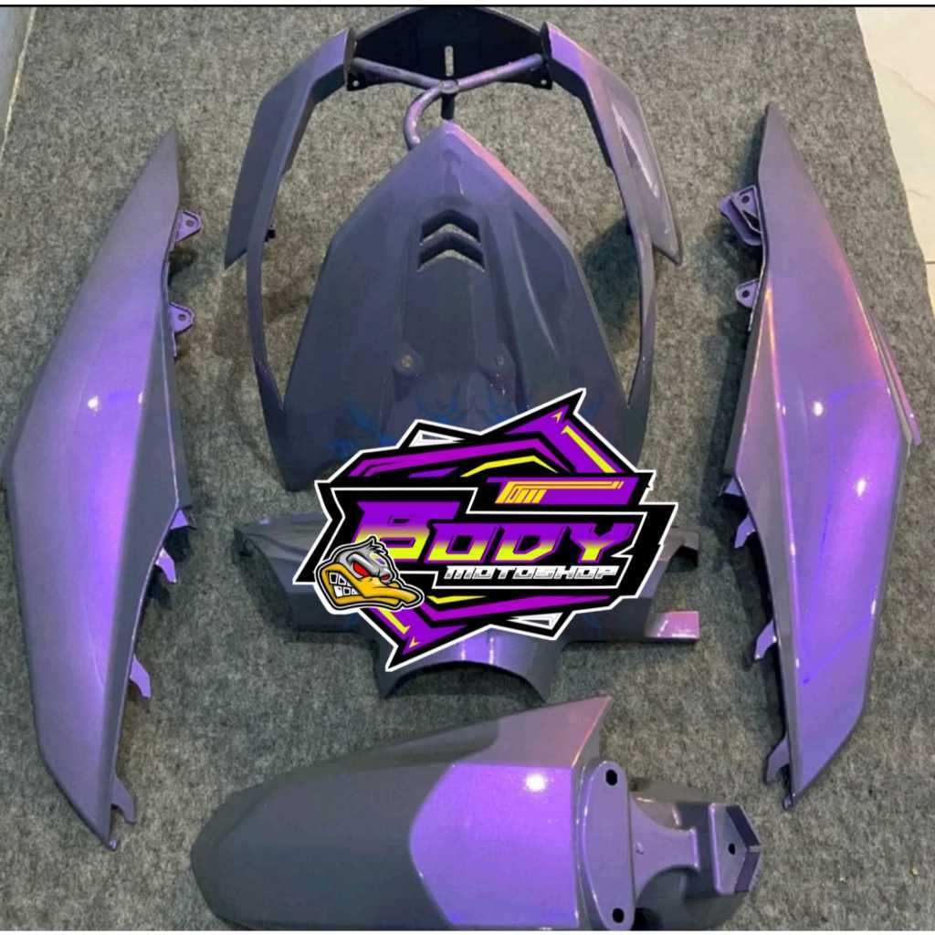 cover body fulset bodi halus honda beat fi 2013 2014 2015 2016 stater kasar starter halus warna abu 