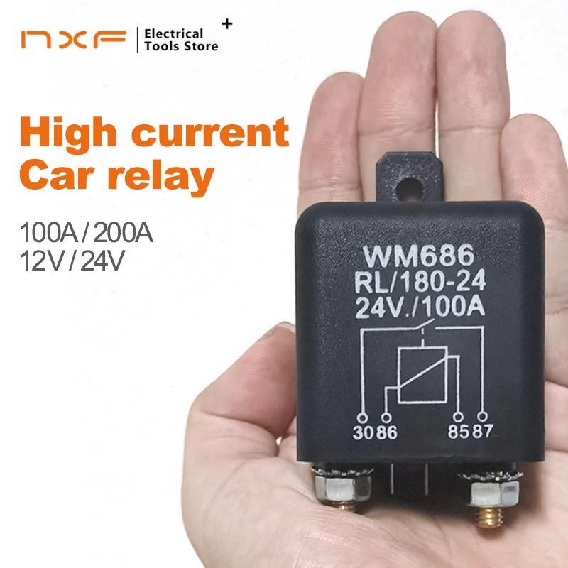 High Current Relay Starting Relay 200A 100A 12V 24V Power Automotive Heavy Current Start relay Car r