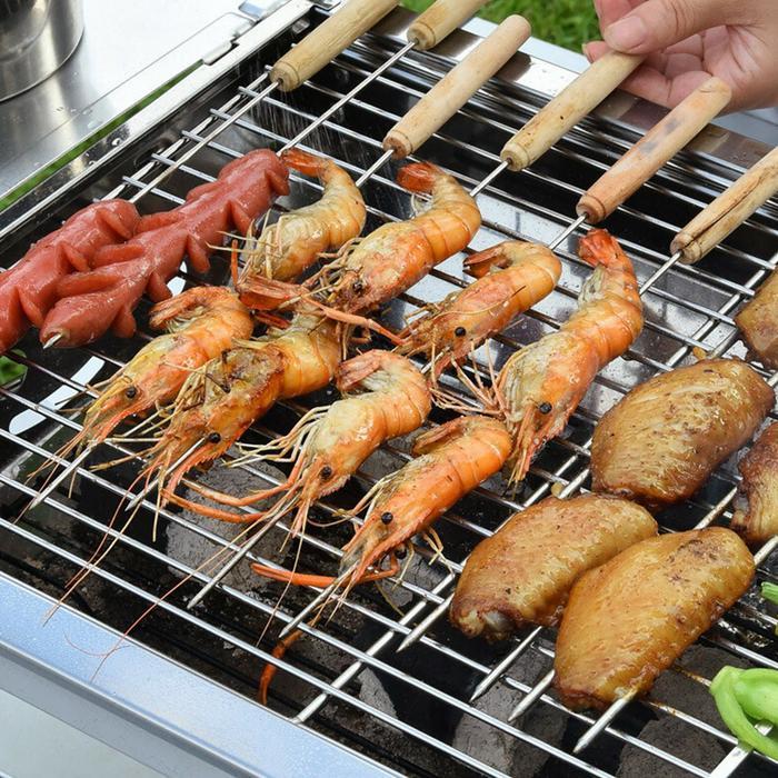 Tusuk Sate Bisa Dipakai Berulang Kali Tusuk Sate Besi Lidi Besi
