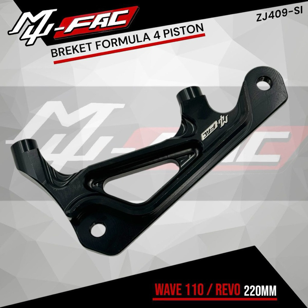 Breket Kaliper Formula 4 Piston Untuk Piringan 220mm Motor Supra/Revo lama Wave 110
