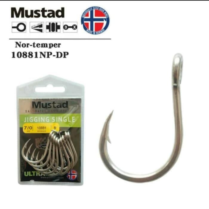 MUSTAD JIGGING HOOK size 1/0; 3/0; 5/0 - 5/0