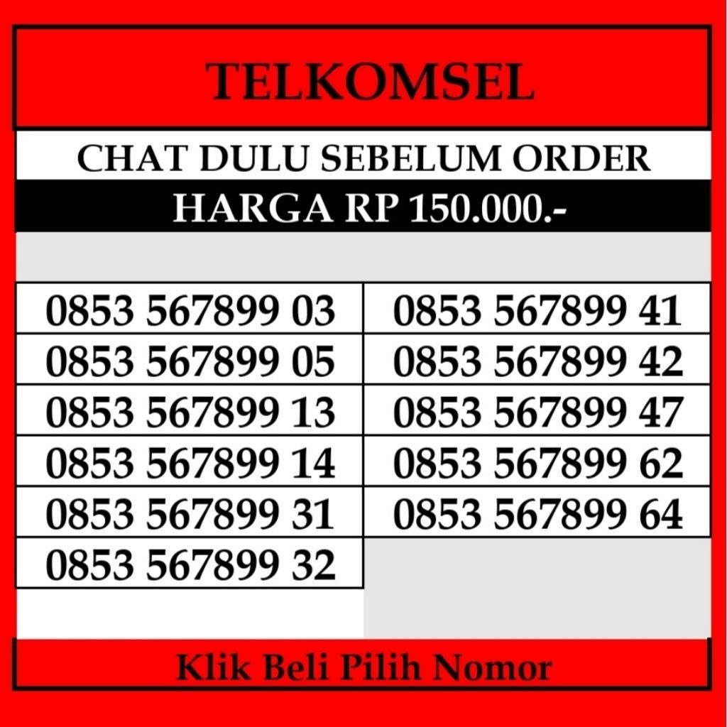 Nomor Cantik Kartu perdana telkomsel 4G LTE Kartu Perdana prabayar