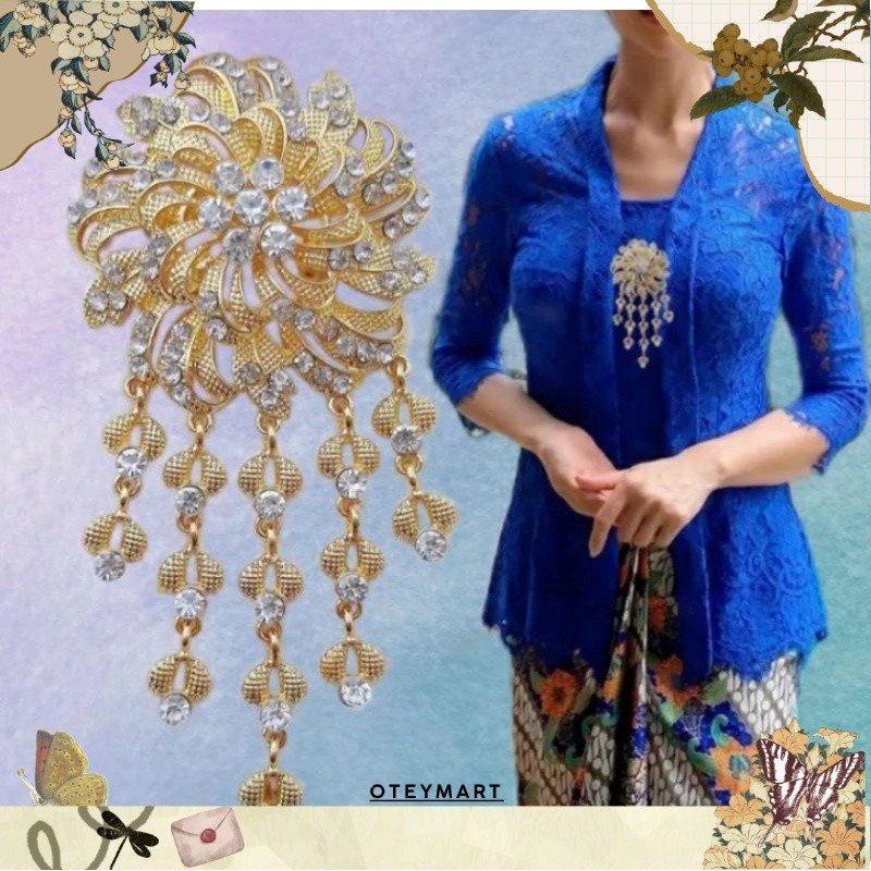 Bros Kebaya Mewah Pengantin Kirana/Bros Kutu Baru Mewah Adat Tradisional Jawa Pakaian Adat (2) ASA