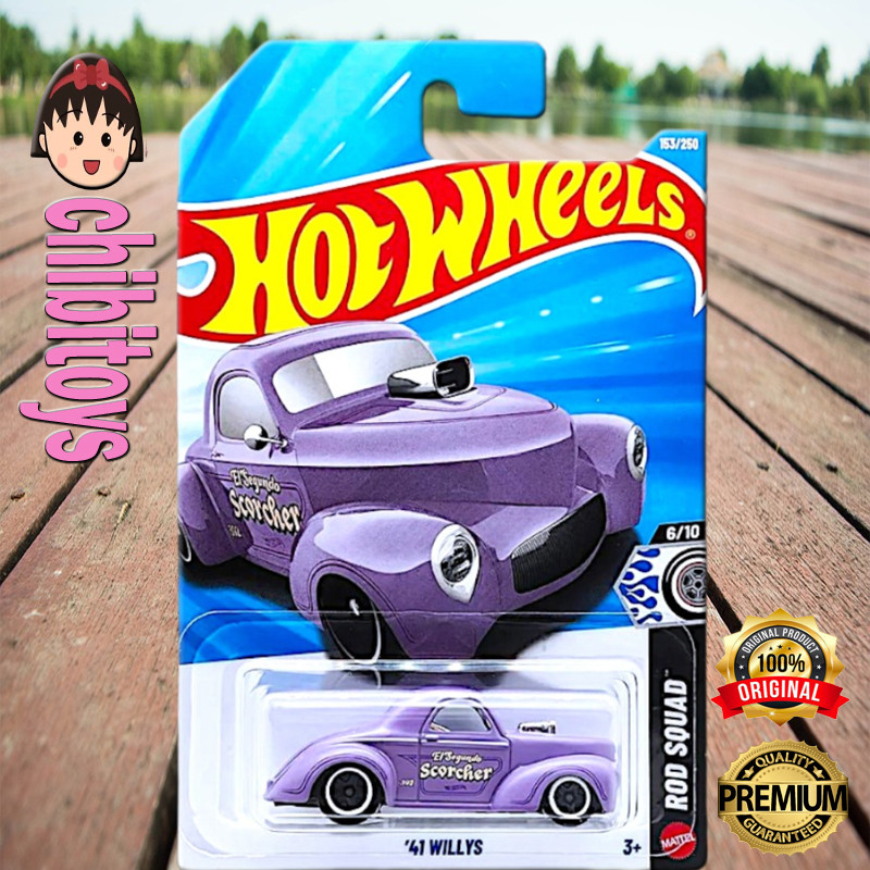 Hot Wheels 41 Willys Coupe Ungu Diecast Mobil Klasik Rod Squad