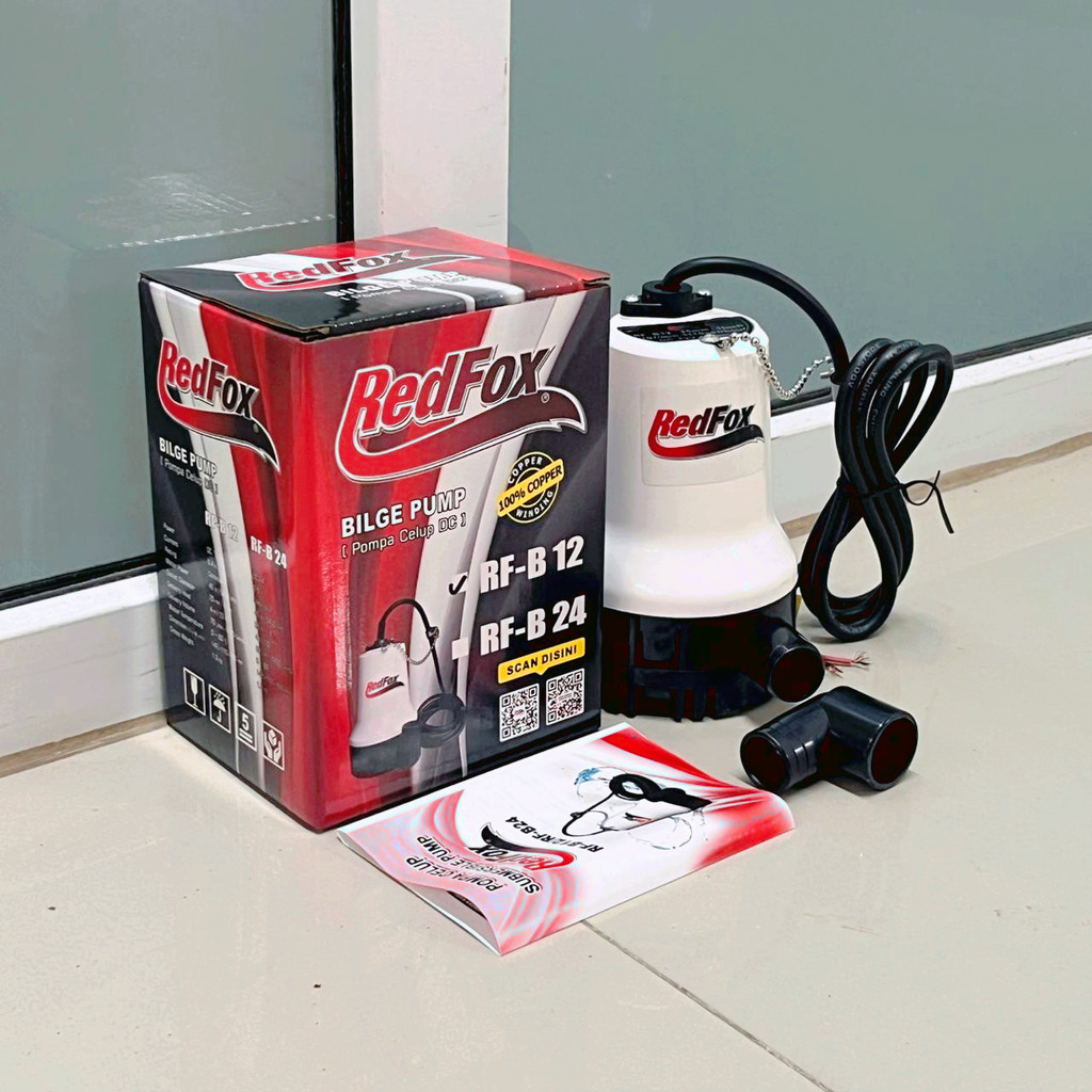Pompa Air Celup DC REDFOX RF-B12 Pompa Celup Air DC 12V - Kolam Submersible