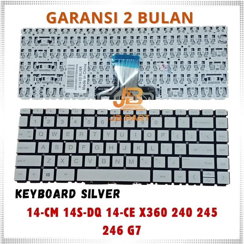 Keyboard Laptop HP 14s-dq0508TU 14s-dq2518TU 14s-dq2622TU Silver -JBPART