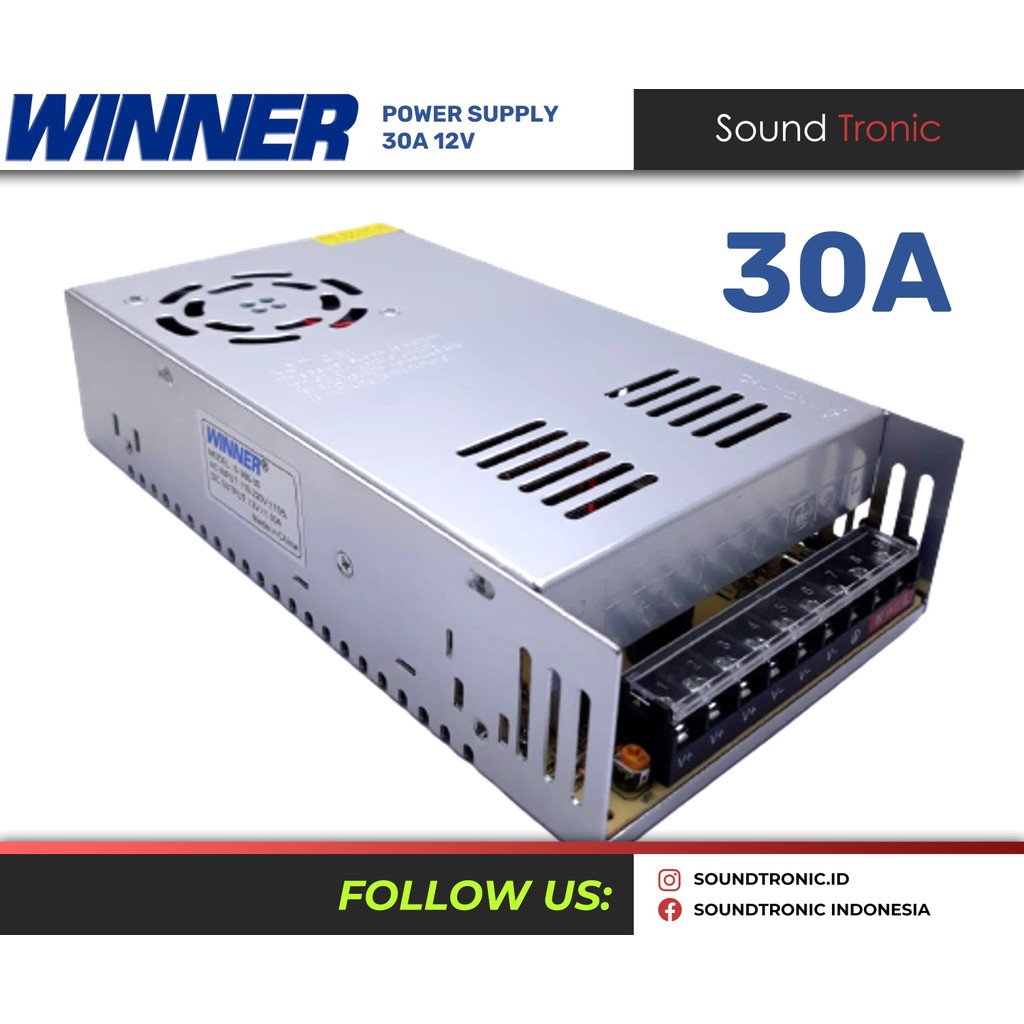 Power Supply Switching 12V WINNER 12 Volt 30A 30 Ampere