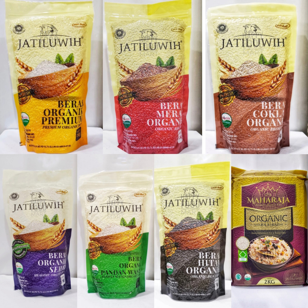[HALAL] JATILUWIH BERAS ORGANIK PREMIUM 1KG/BERAS COKLAT PUTIH MERAH HITAM/ORGANIC RICE MPASI BAYI/P