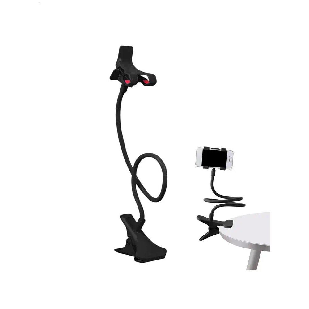 Universal Lazy Bracket Mobile Phone Holder Gooseneck Stand Clip Flexible Rod Support Bracket 360Adju