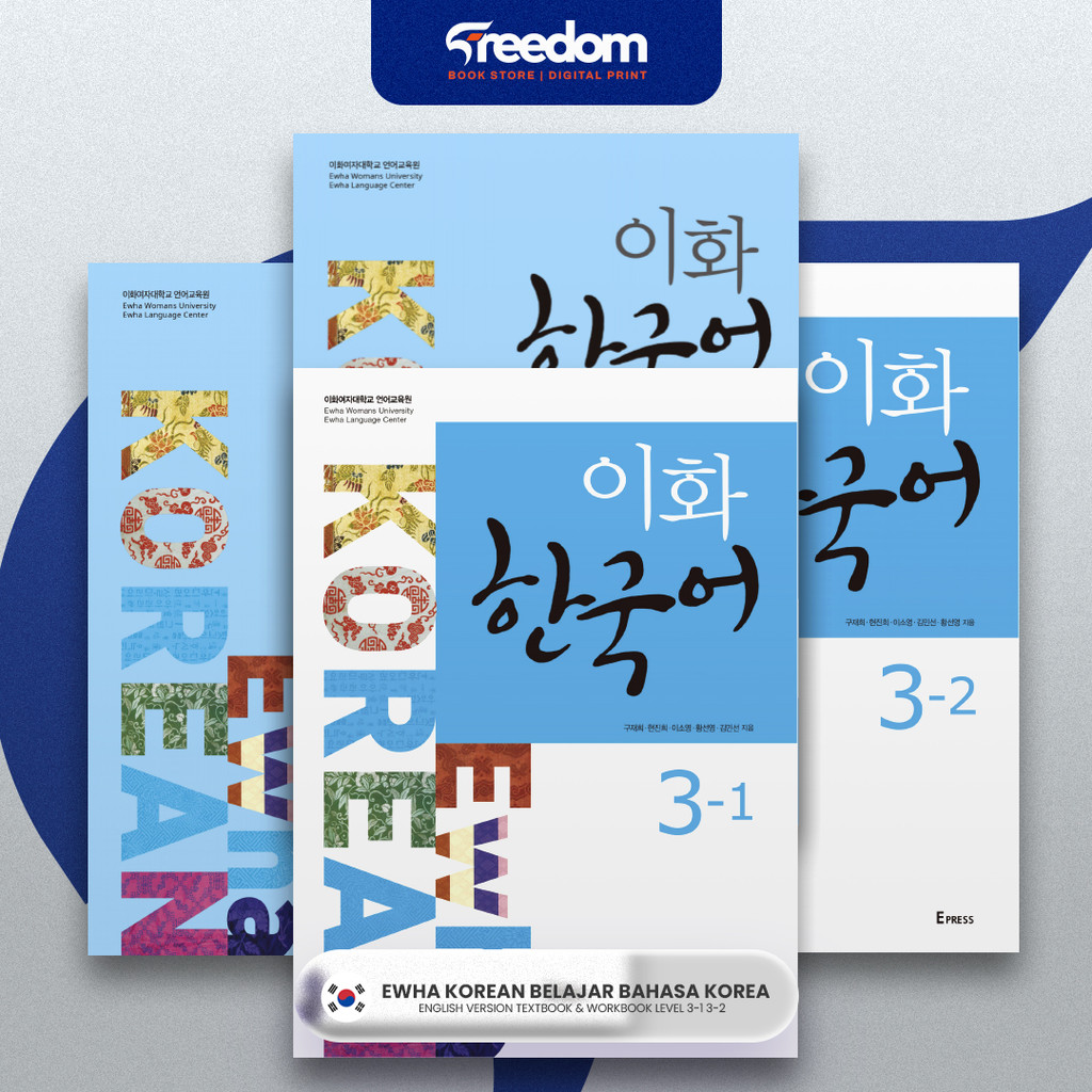 Buku Ewha Korean 3-1 & 3-2 English Version | Ewha Korean Textbook & Workbook Level 3 | Belajar Bahas