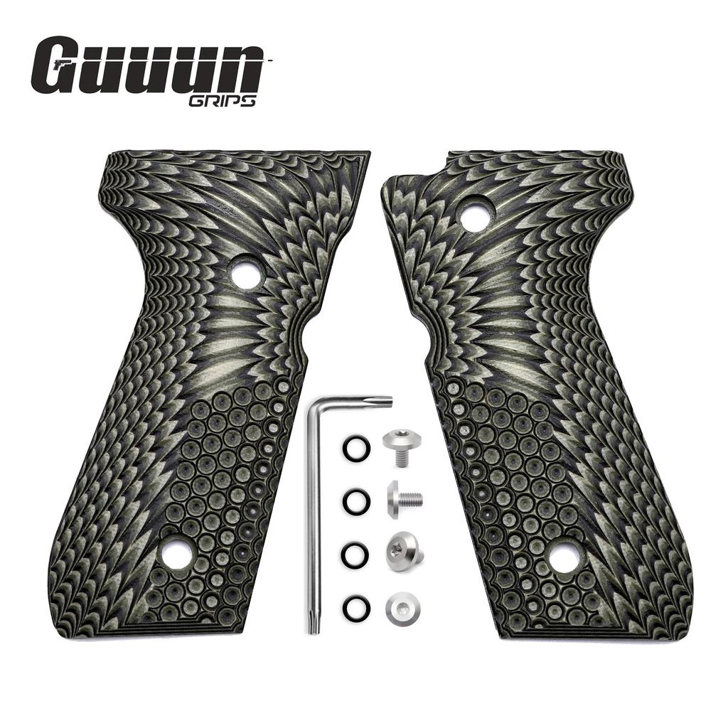 Guuun G10 Grips For Beretta 9296 92fs M9 92A1 INOX Decorative Nonslip Handle Panel OPS Eagle Wings T