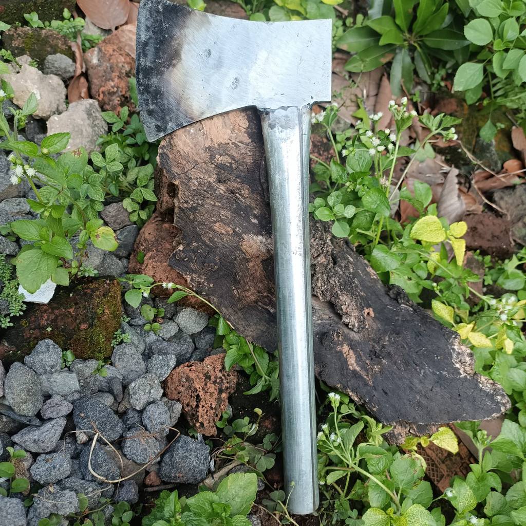 Kapak Cacah Tulang Super Tajam Siap Pakai - Kampak Baja Per Full Las