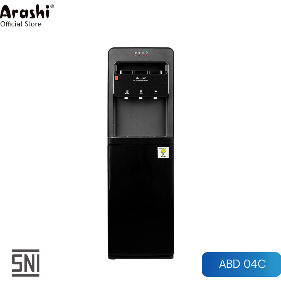 Arashi Dispenser Galon Bawah Low Watt 3 Kran Panas Dingin Normal - ABD04C