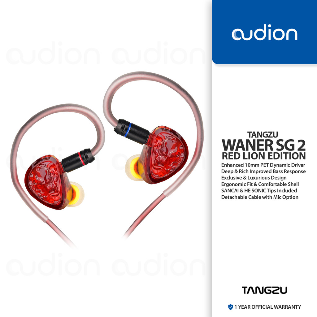 TANGZU Wan'er / Waner / Wan Er S.G / SG II / 2 RED LION BASS EDITION | 10mm Dynamic Driver In-ear IE