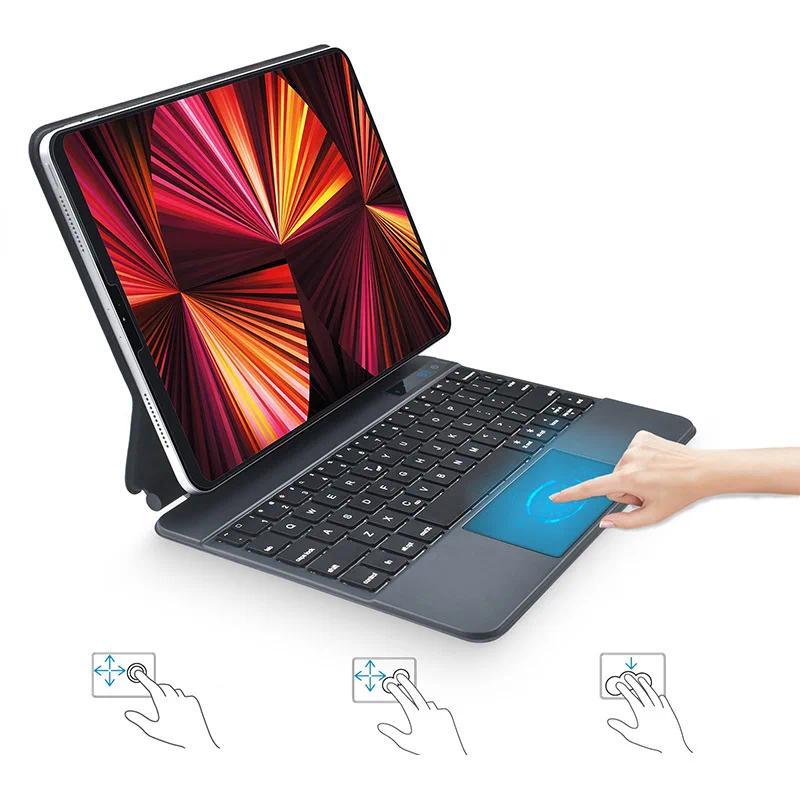 Bluetooths 12.9 Inch Magic Trackpad Backlight Keyboard case Magic Keyboard for ipad 8th Generation i