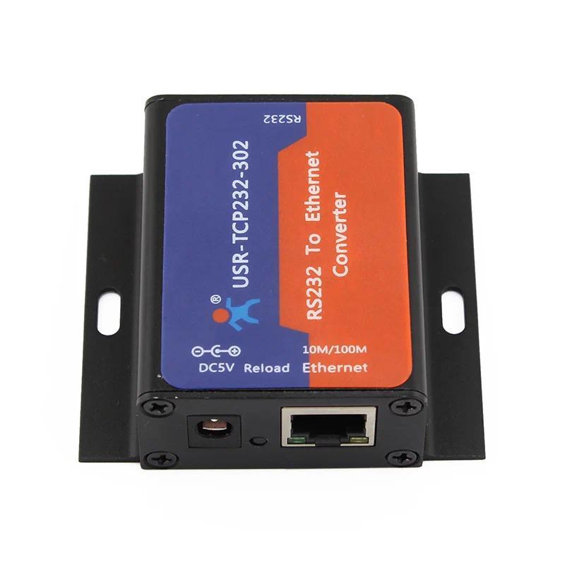 USRTCP232302 RS232 to TCP IP converter Serial to Ethernet support DNS DHCP Builtin webage