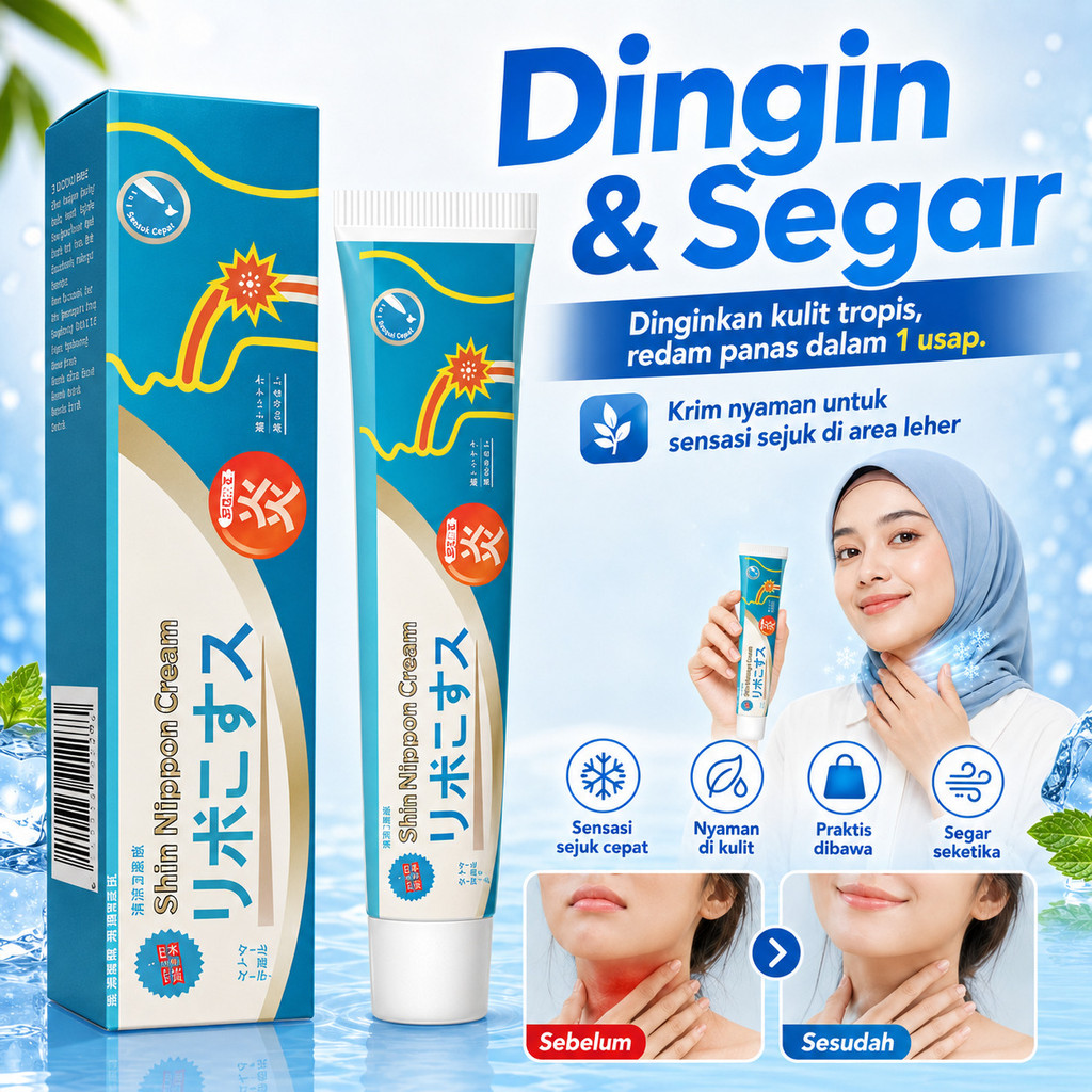 [Dingin & Segar] Gel Pereda Sakit Tenggorokan / Obat Herbal Radang Tenggorokan /Gel Badan / Menthol 