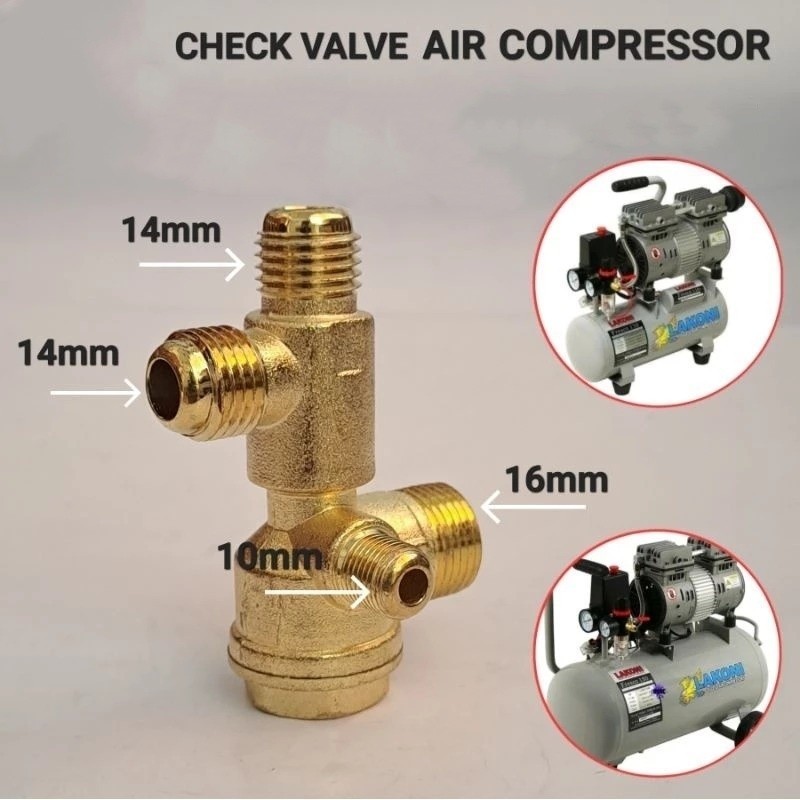 WOKER.ID Check Valve untuk Kompresor Oilless Lakoni Fresco, Kualitas Terbaik, Mudah Dipasang