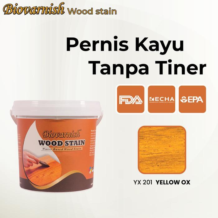Cat Kayu Water Based Biovarnish Wood Stain - Yellow ox, 400g