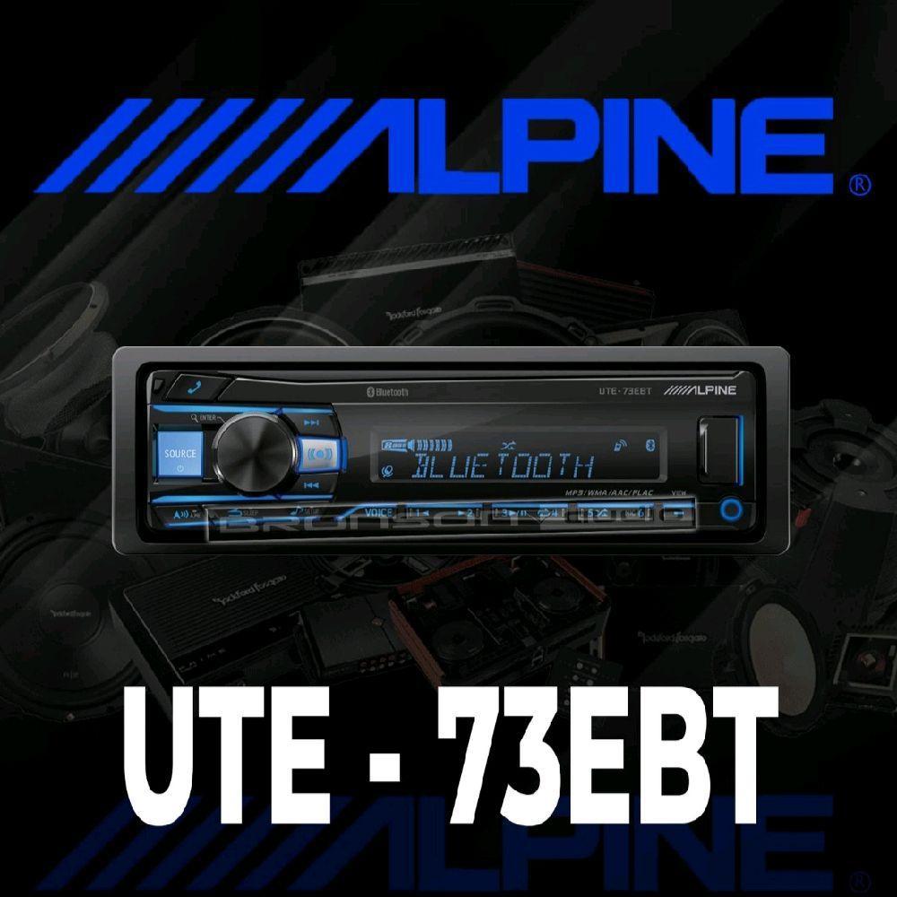 Alpine UTE-73EBT Head Unit Single DIN dengan USB AUX FLAC Spotify Android 4x50W High Power Amp Bluet
