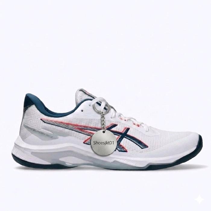 Sepatu Voli Asics Netburner Ff 4 Low White Grey Original - white grey, 39