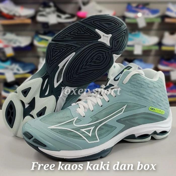 Mizuno Wlz 7 Mid Super Premium Original Sepatu Olahraga Sepatu Volly Pria Wanita