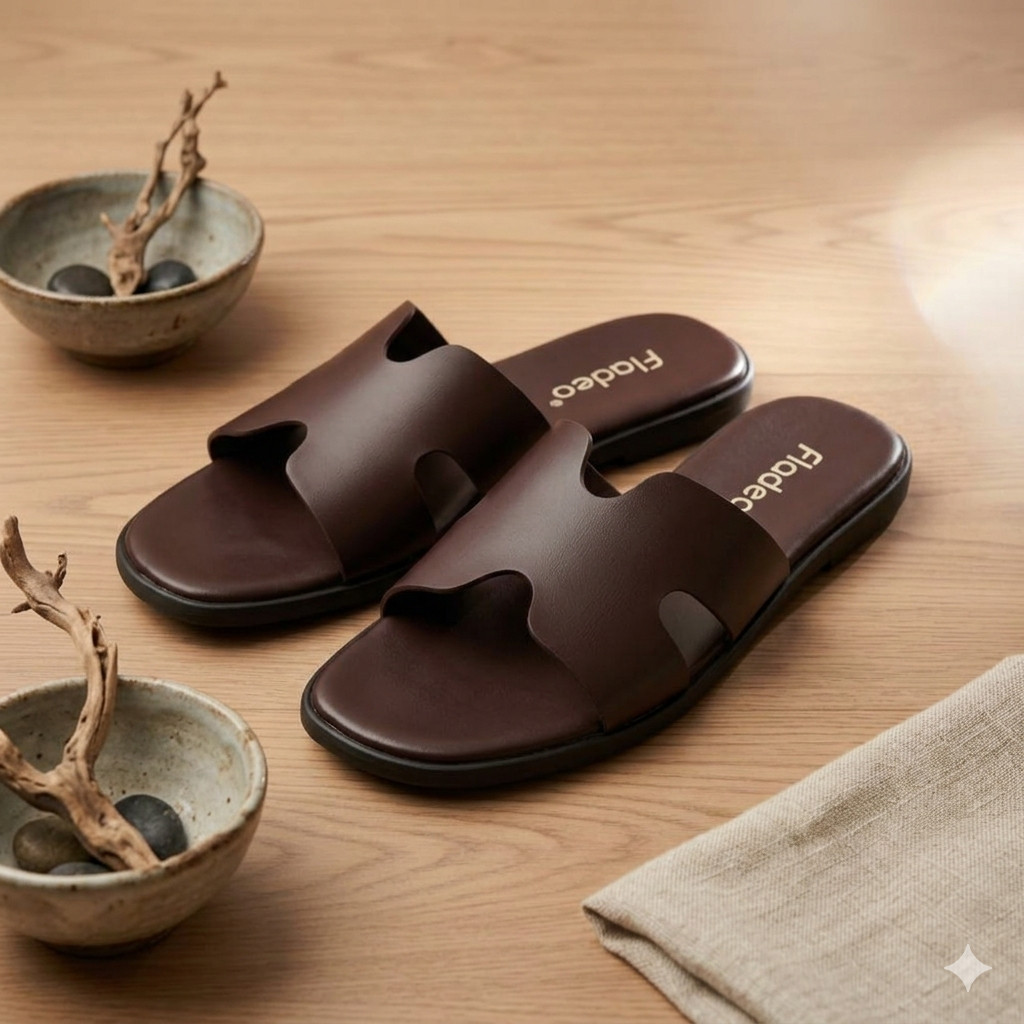 Sandal Wanita Terbaru Slop Elegan Teplek Polos Kekinian Simple