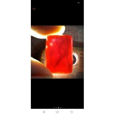 Batu red marjan coral model kotak  akik 525