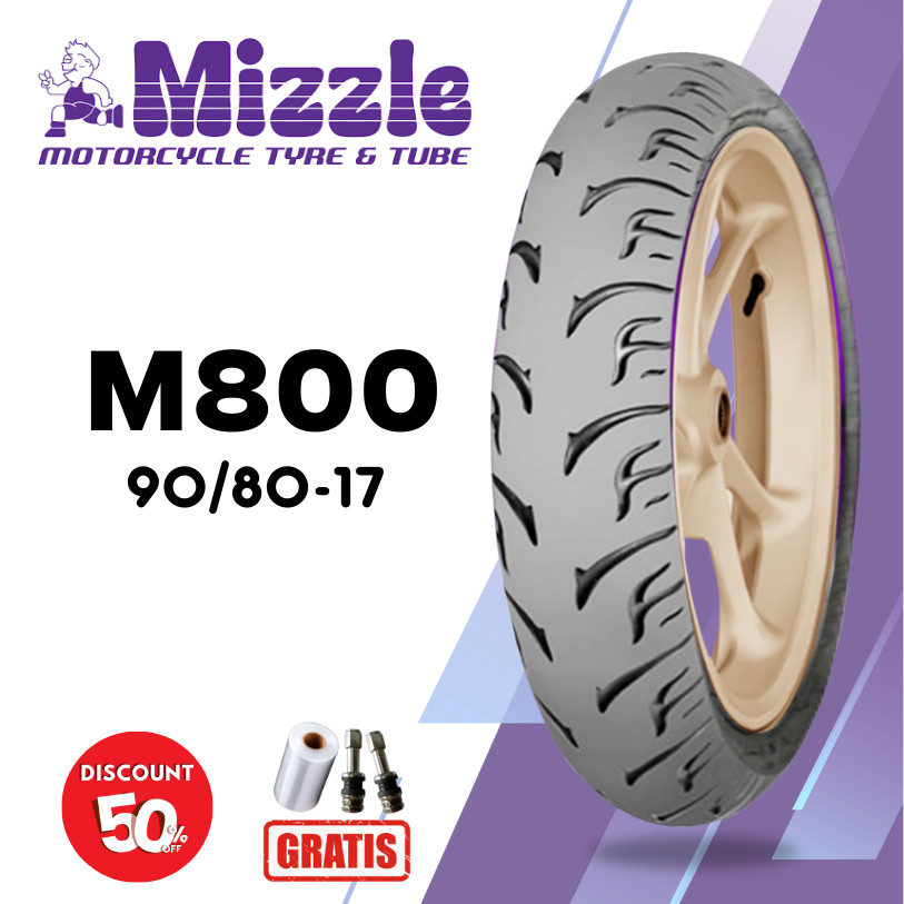 Ban Motor Bebek MIZZLE M800 90/80 Ring 17 Tubeless