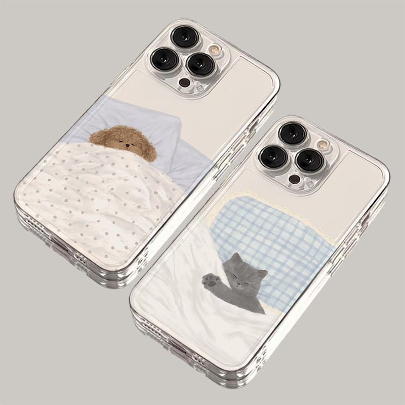 Creative Anjing Kartun Kucing Couple Case Hp Vivo Y05 V70 Fe Y21d Z10R 5G iQOO Z10 Lite V60 Lite Y40