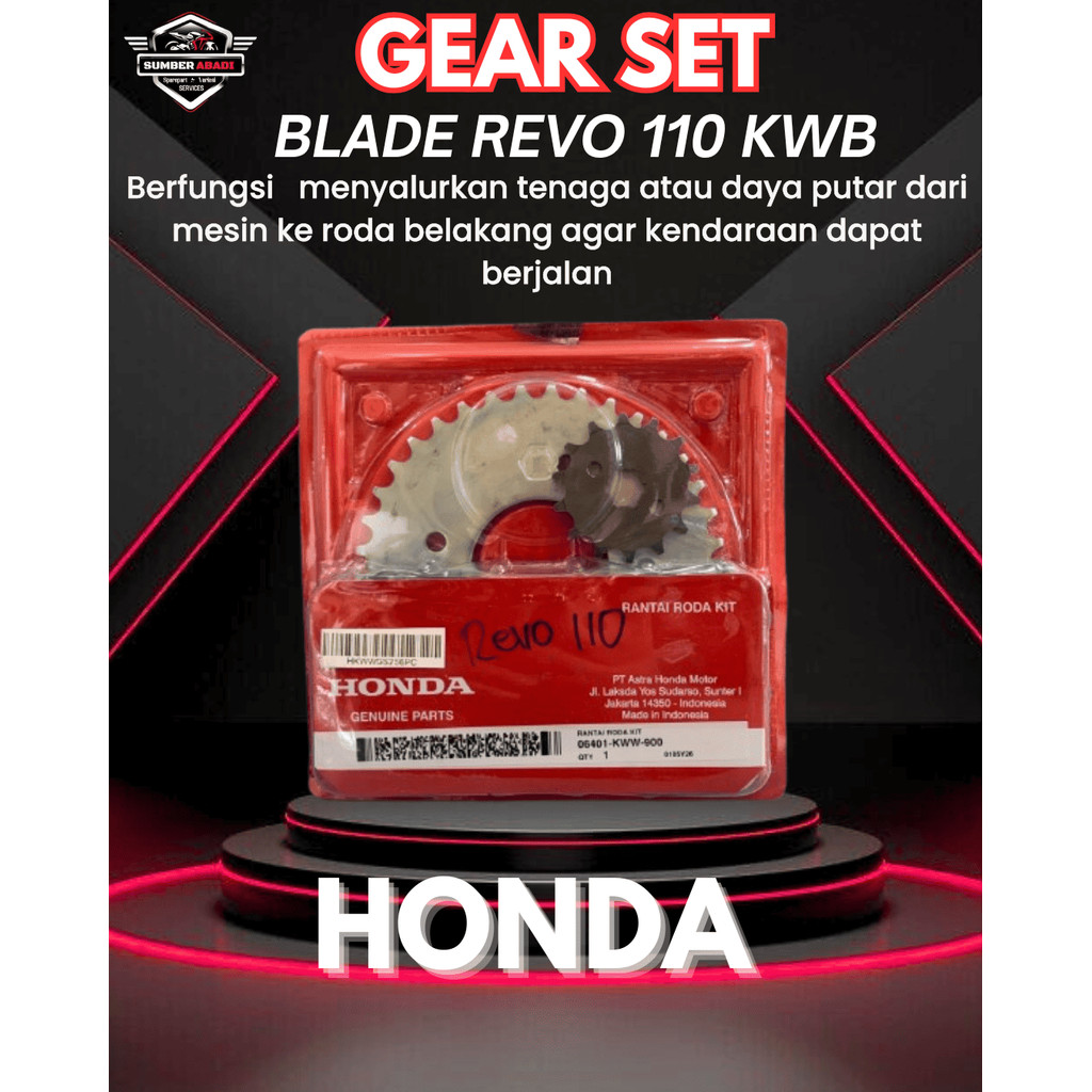 Honda Gear Set Blade Revo 110 KWB
