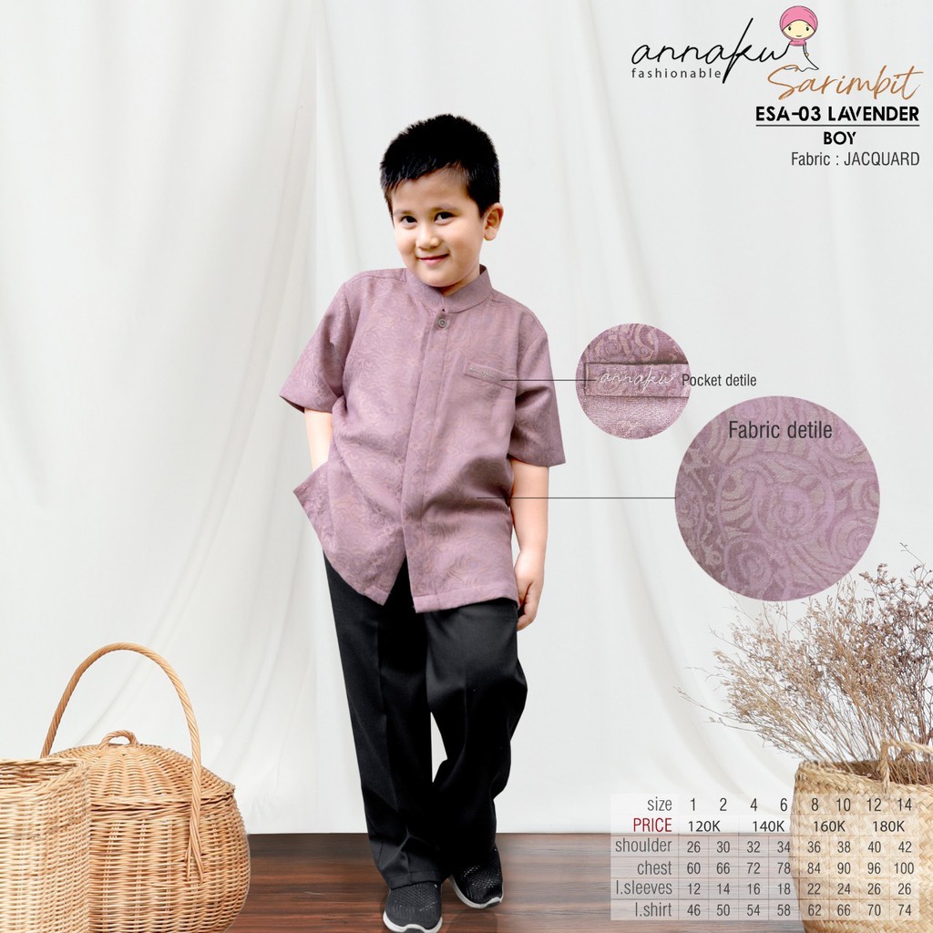 KOKO ANNAKU ENDOMODA SARIMBIT LEBARAN 2021 ENDOMODA ESA 03 LAVENDER PISTACHIO FASHION