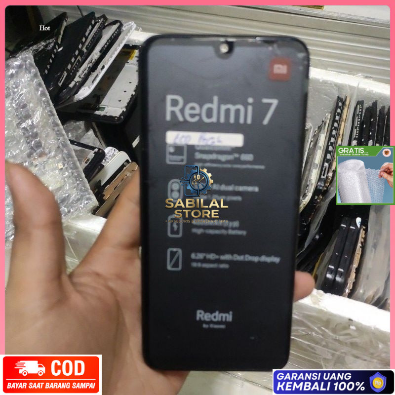 DISKON LCD REDMI 7 MINUS RETAK NORMAL BISA PAKAI MI MIX 1 2 KOMPATIBEL GARANSI FULLSET FRAME READY