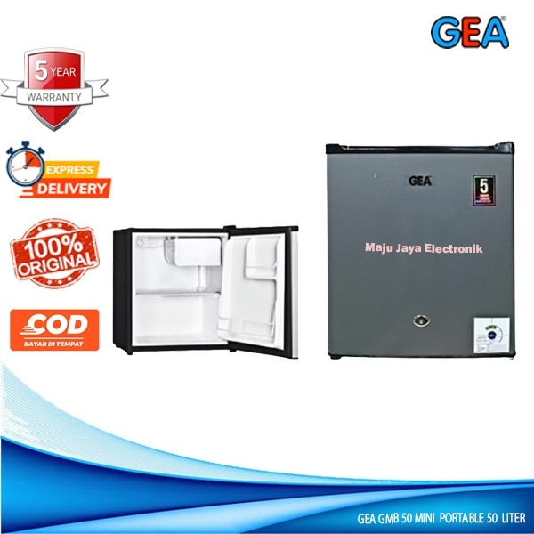 GEA Kulkas Mini Bar Portabel 50 Liter Untuk Kamar Kos Kantor Silver GMB 50 Garansi Resmi