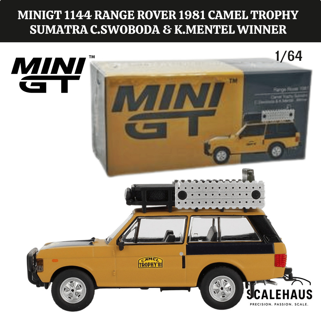 MiniGT 1144 Range Rover 1981 Camel Trophy Sumatra C.Swoboda & K.Mentel Winner