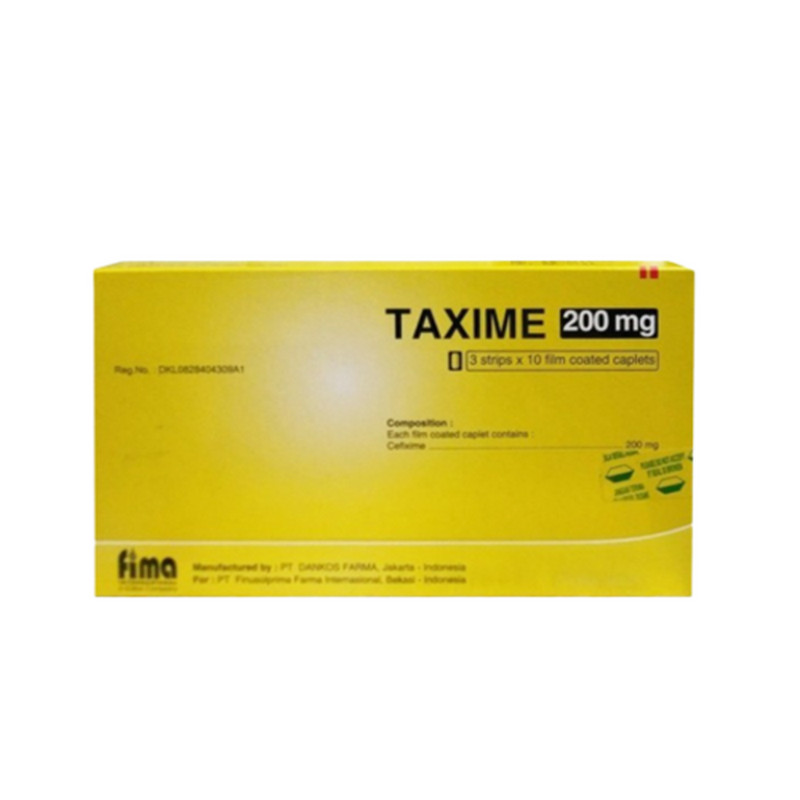 TAXIME 200 MG 1 STRIP @ 10 KAPLET SALUT SELAPUT
