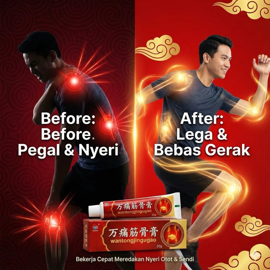 Salep Pereda Sakit Wantong Jingu Gao 20gr - Salep Pereda Sakit Nyeri Bahu Sendi Otot Pinggang Akupun