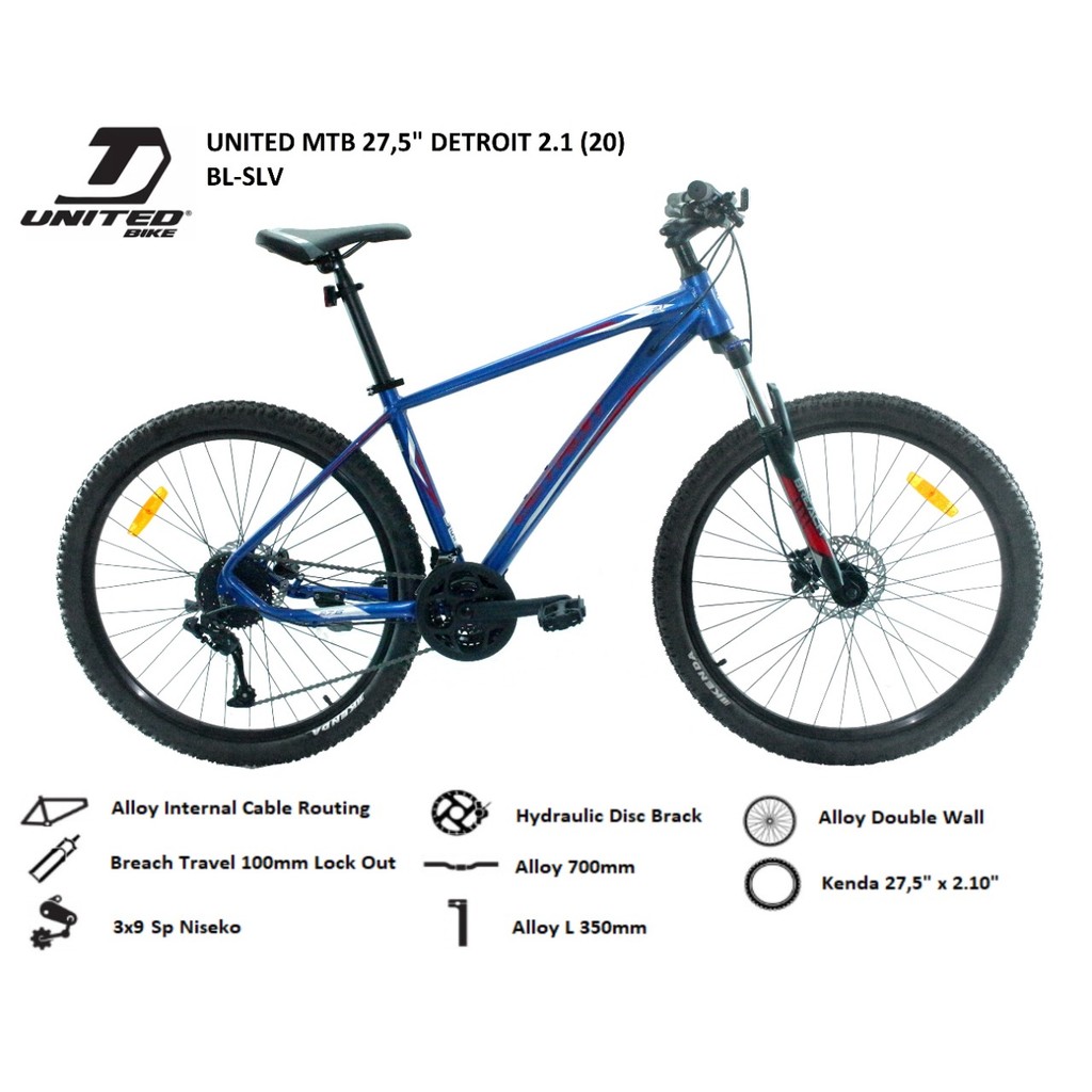 Kedai Sepeda Sepeda Gunung MTB 27,5 United Detroit 2,1